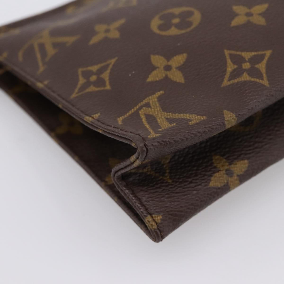 LOUIS VUITTON Monogram Poche Toilette 19 Pouch M47544 LV Auth kk723