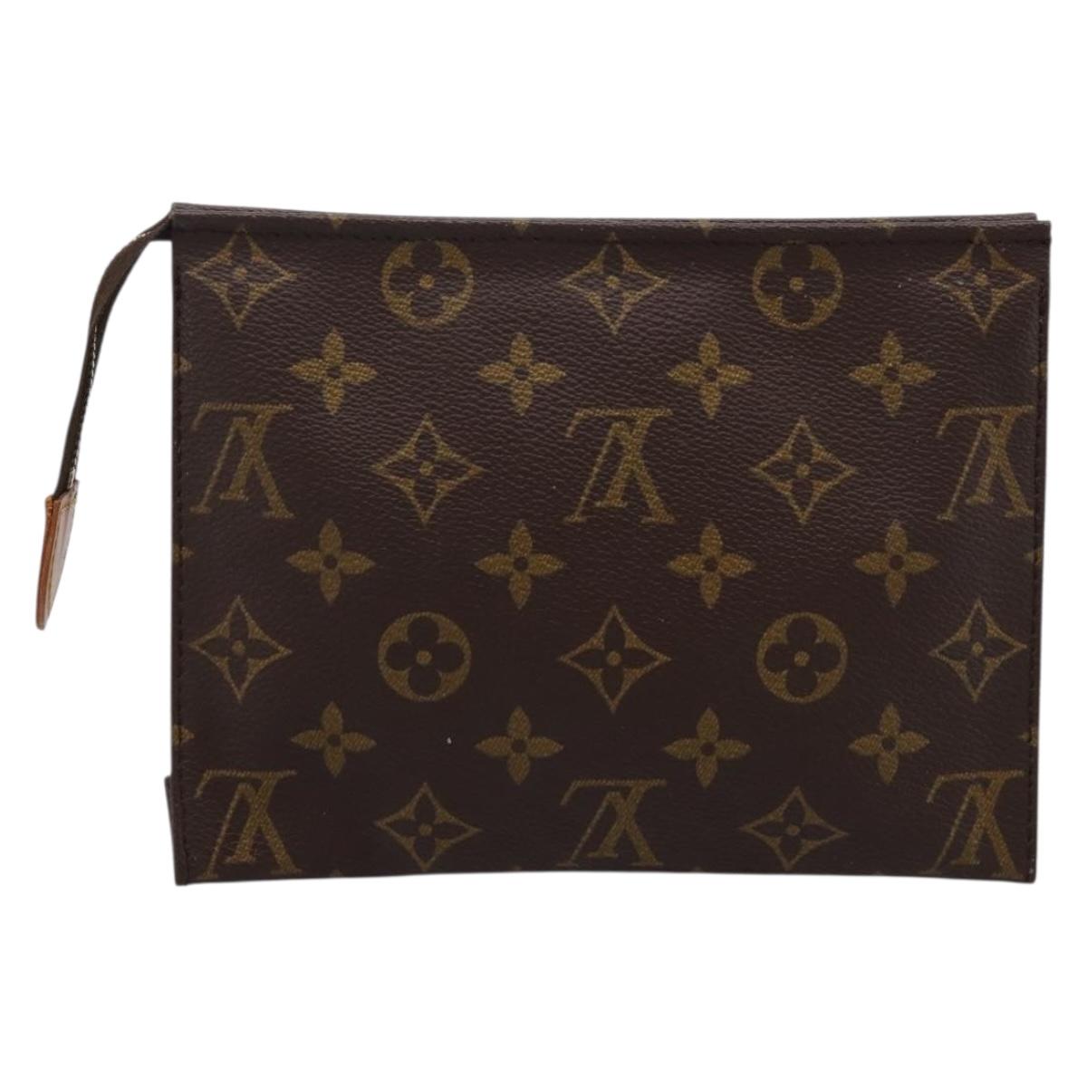 LOUIS VUITTON Monogram Poche Toilette 19 Pouch M47544 LV Auth kk723