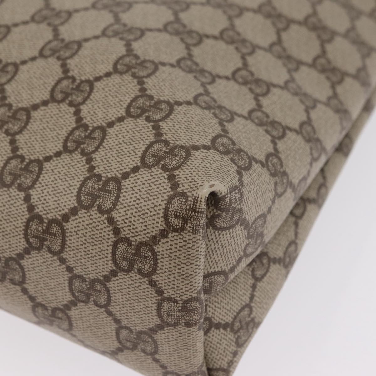 GUCCI GG Supreme Tote Bag PVC Beige Gold 002 39 6130 Auth kk725