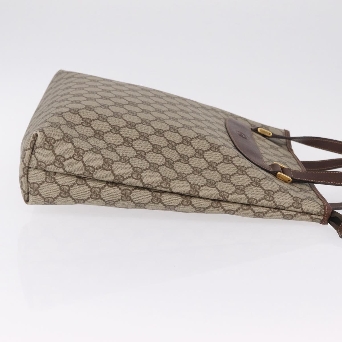 GUCCI GG Supreme Tote Bag PVC Beige Gold 002 39 6130 Auth kk725