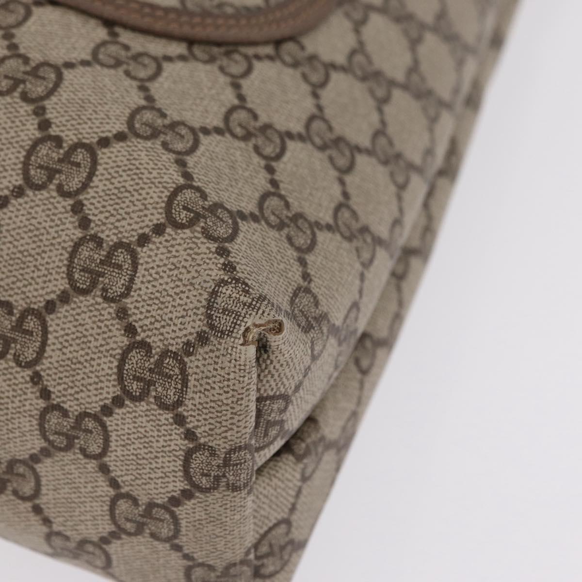 GUCCI GG Supreme Web Sherry Line Tote Bag PVC Beige Gold 39 02 003 Auth kk726