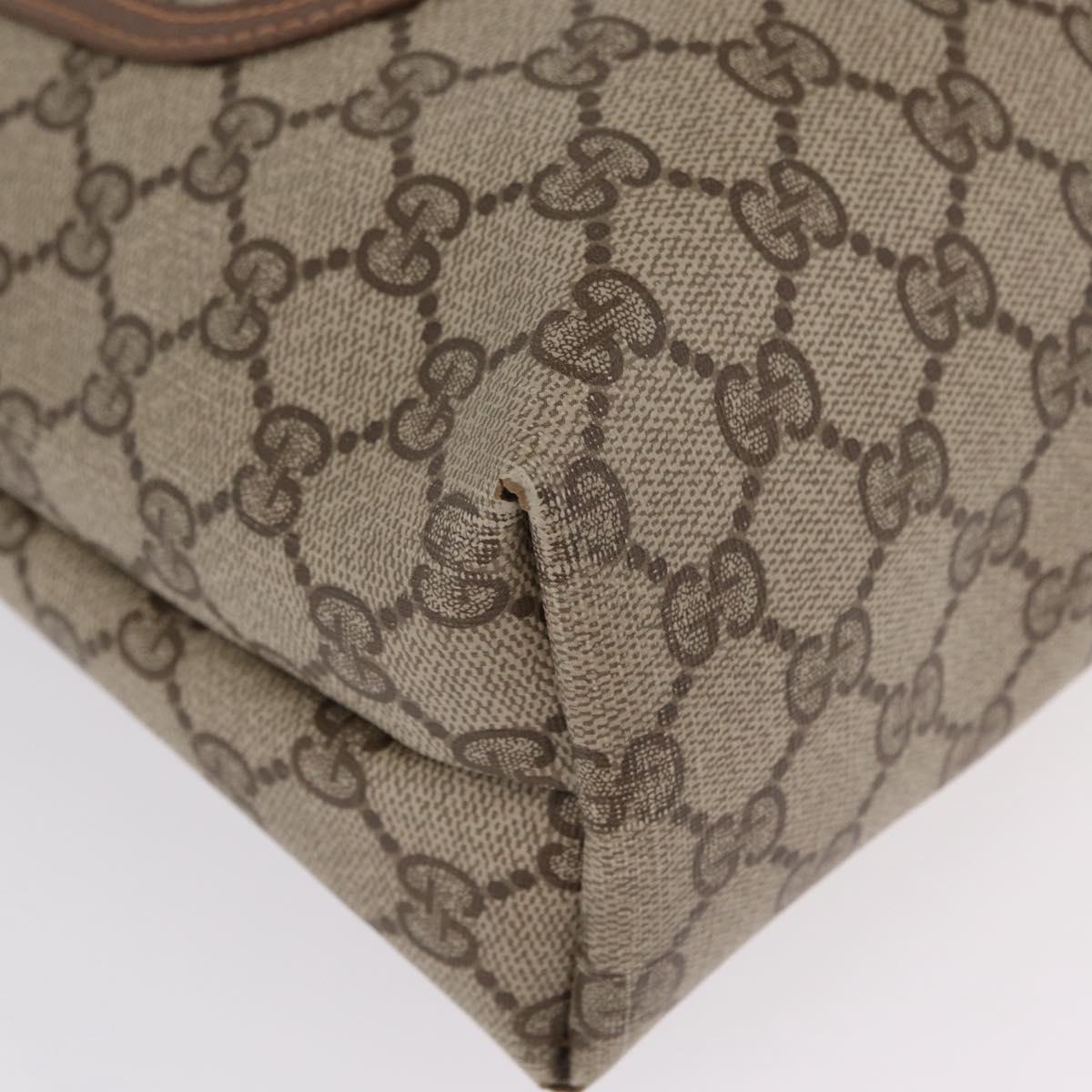 GUCCI GG Supreme Web Sherry Line Tote Bag PVC Beige Gold 40 02 003 Auth kk727