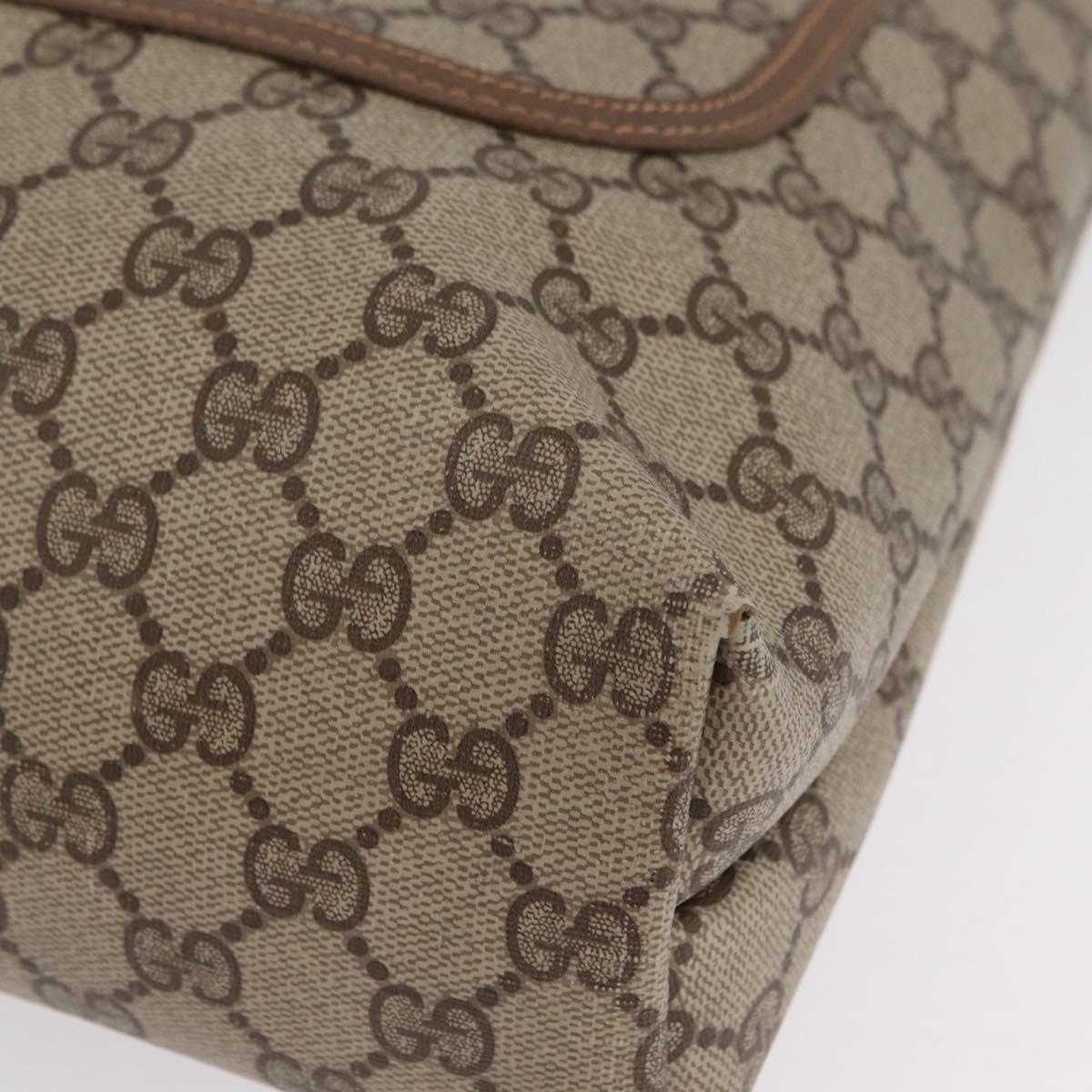 GUCCI GG Supreme Web Sherry Line Tote Bag PVC Beige Gold 40 02 003 Auth kk727