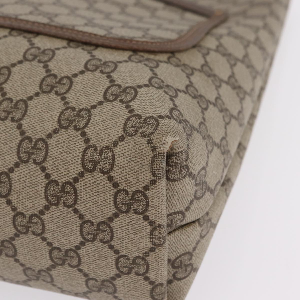 GUCCI GG Supreme Web Sherry Line Tote Bag PVC Beige Gold 39 02 003 Auth kk728