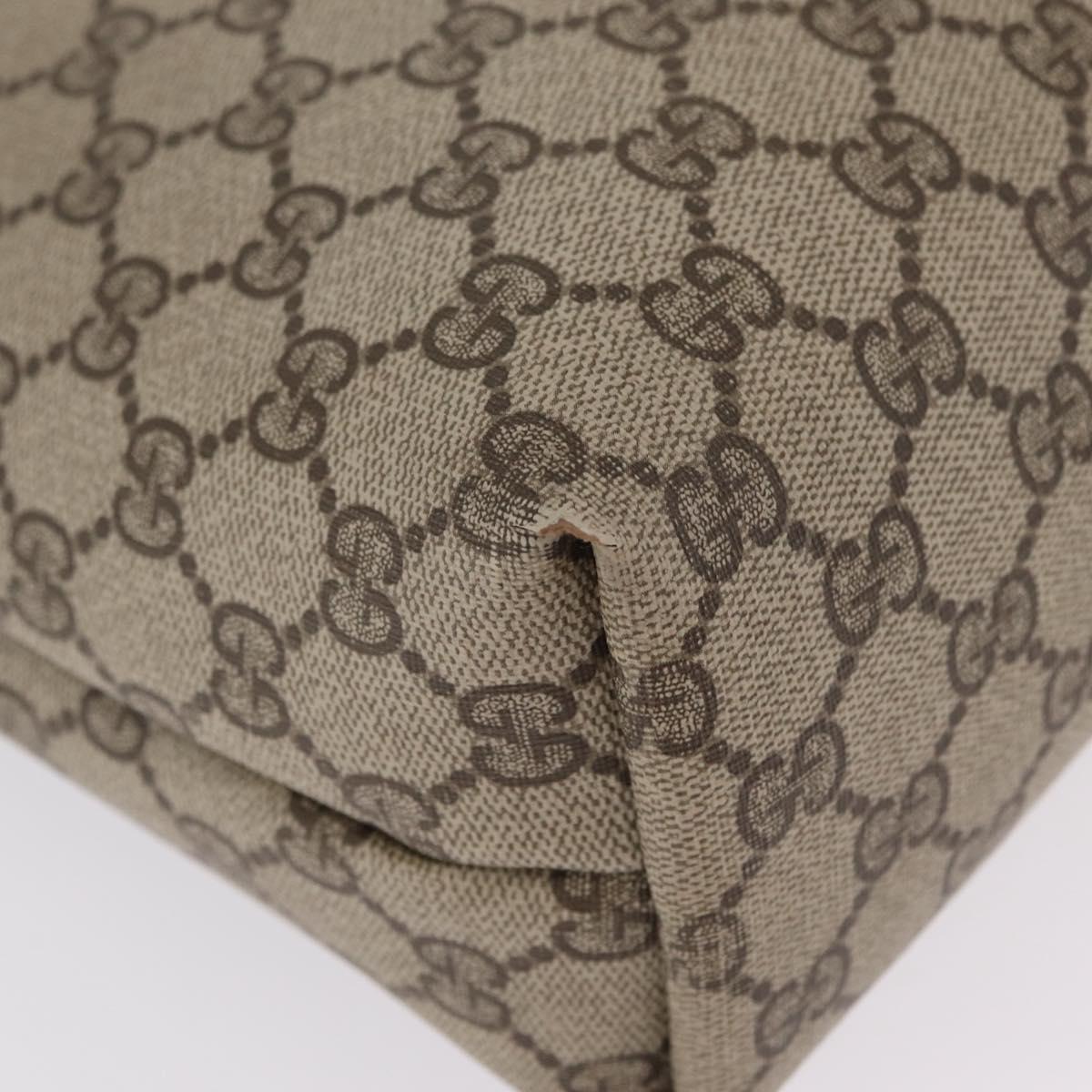 GUCCI GG Supreme Web Sherry Line Tote Bag PVC Beige Gold 39 02 003 Auth kk728