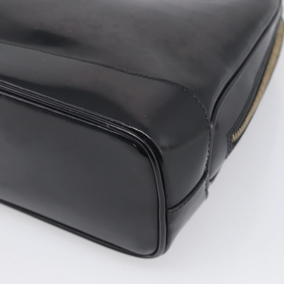GUCCI Shoulder Bag Patent Leather Black Gold 001 1075 1650 0 Auth kk730