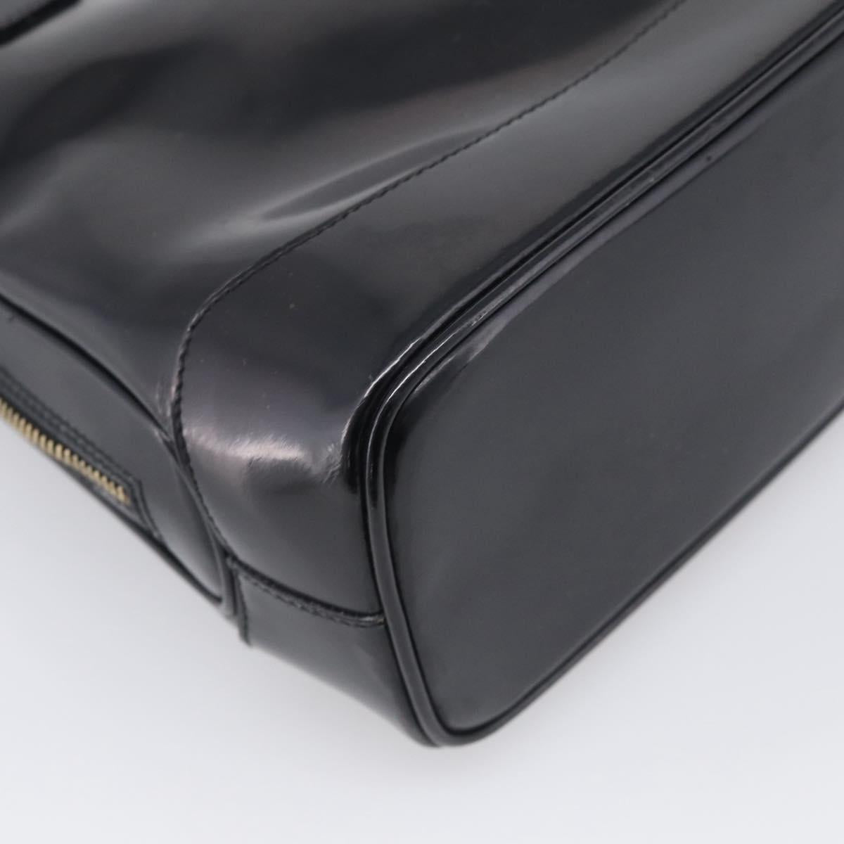 GUCCI Shoulder Bag Patent Leather Black Gold 001 1075 1650 0 Auth kk730