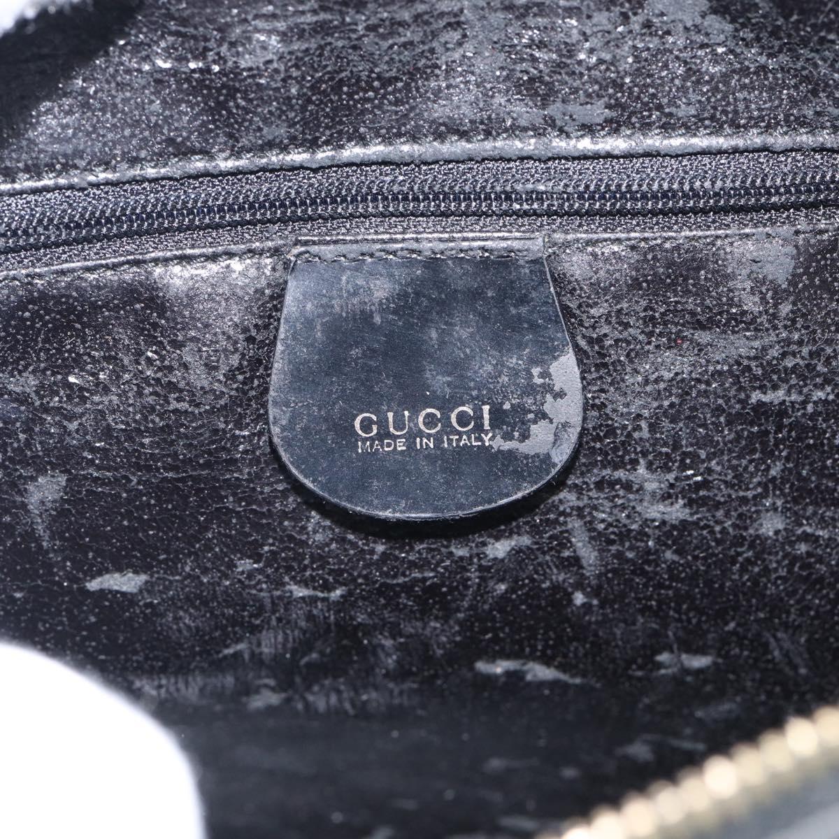 GUCCI Shoulder Bag Patent Leather Black Gold 001 1075 1650 0 Auth kk730