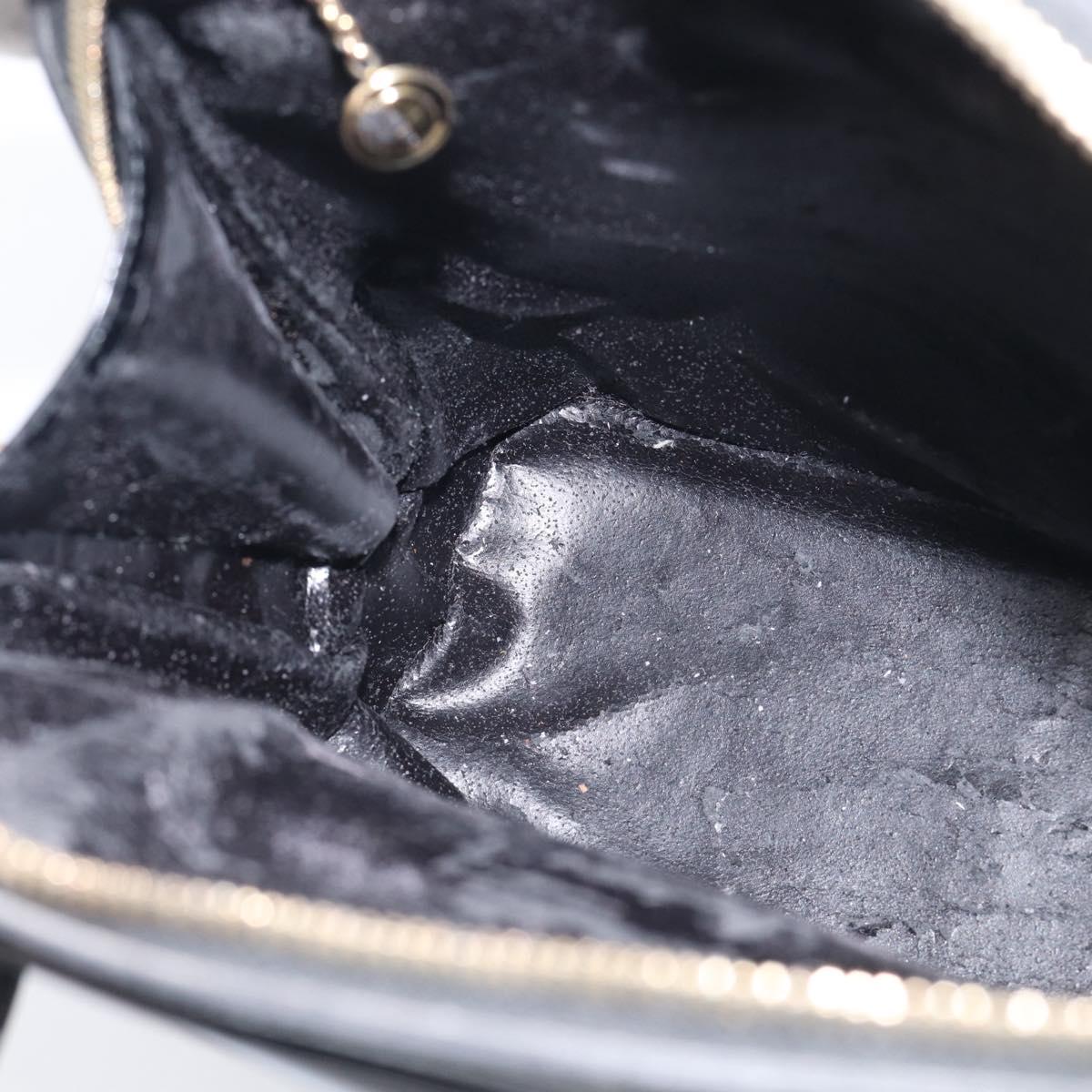 GUCCI Shoulder Bag Patent Leather Black Gold 001 1075 1650 0 Auth kk730
