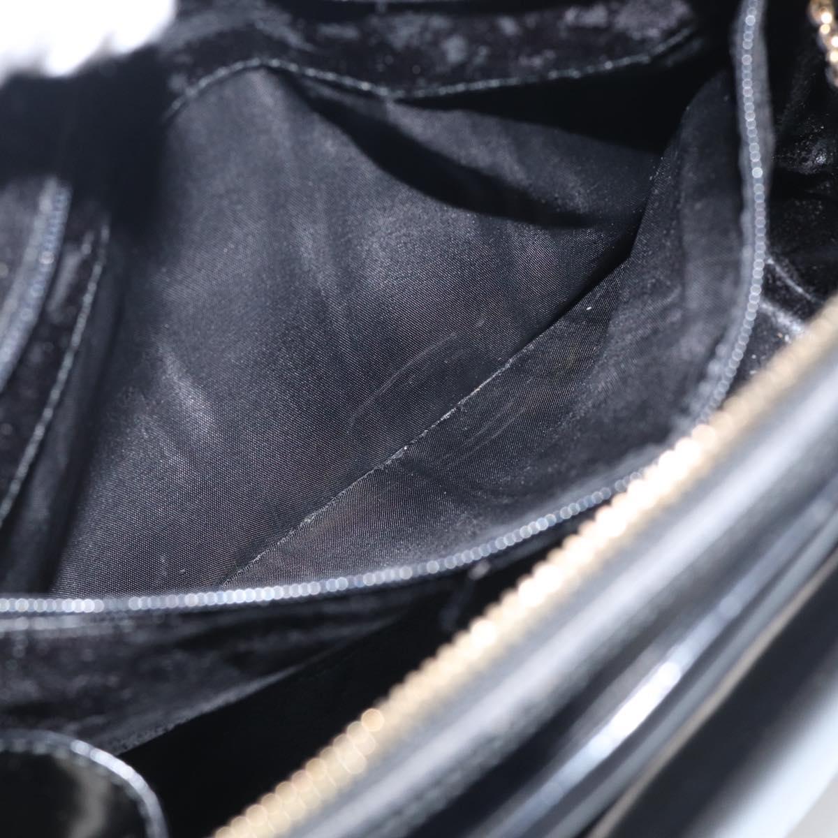 GUCCI Shoulder Bag Patent Leather Black Gold 001 1075 1650 0 Auth kk730