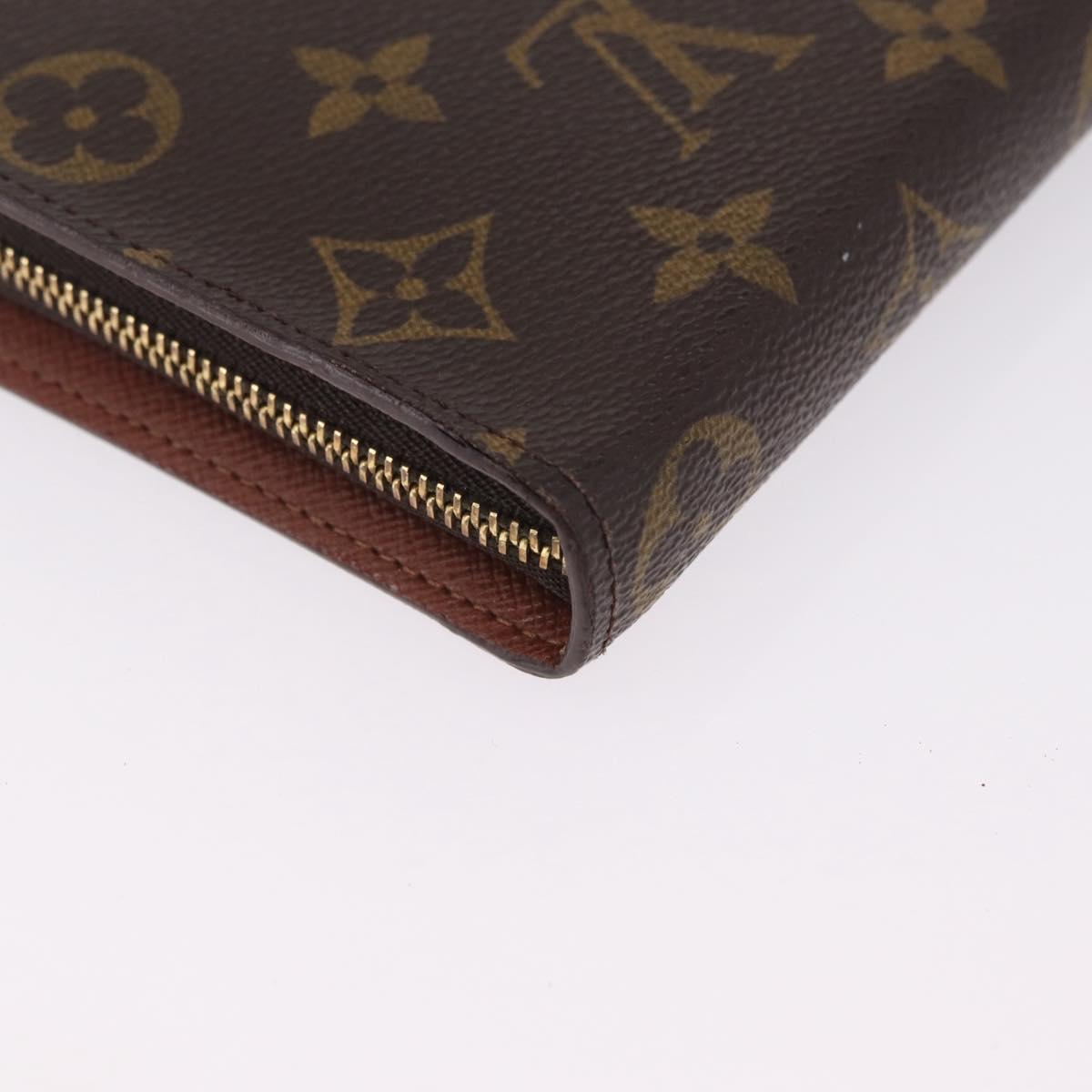 LOUIS VUITTON Monogram Porte Monnaie Zip Long Wallet M61727 LV Auth kk733