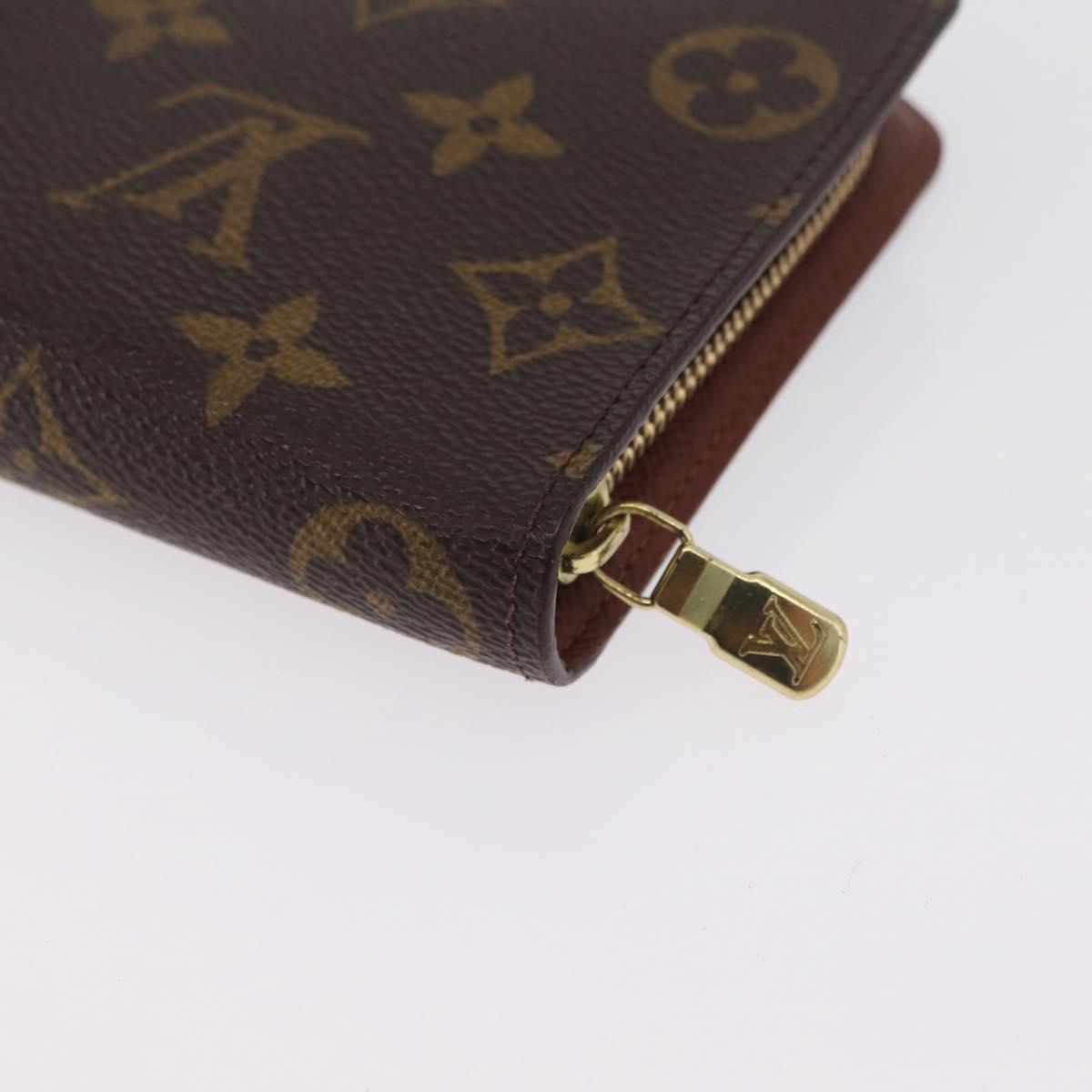 LOUIS VUITTON Monogram Porte Monnaie Zip Long Wallet M61727 LV Auth kk733