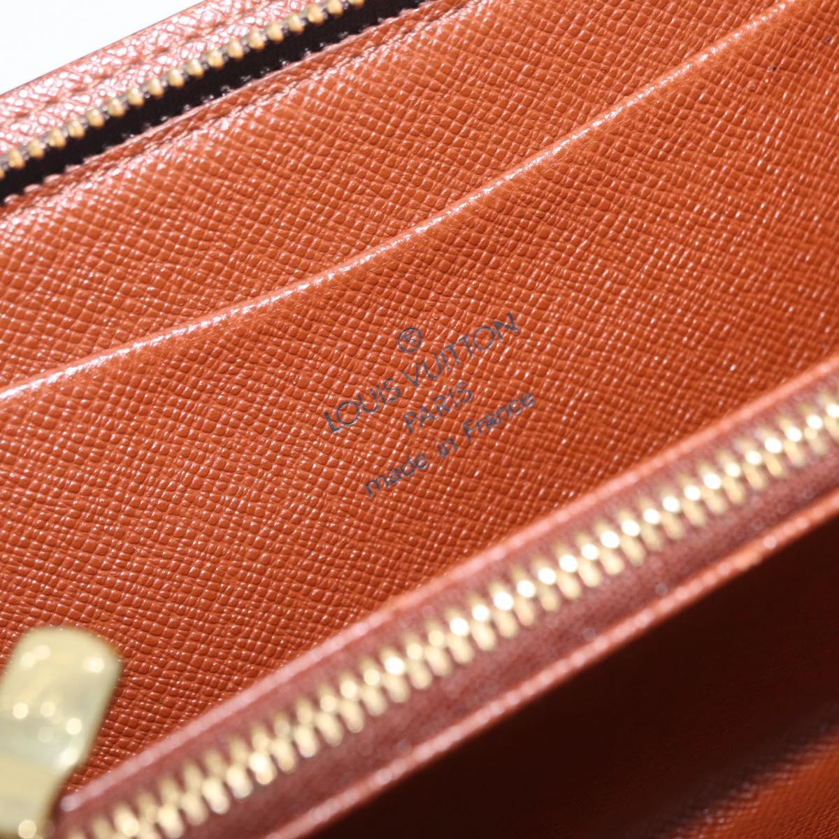 LOUIS VUITTON Monogram Porte Monnaie Zip Long Wallet M61727 LV Auth kk733