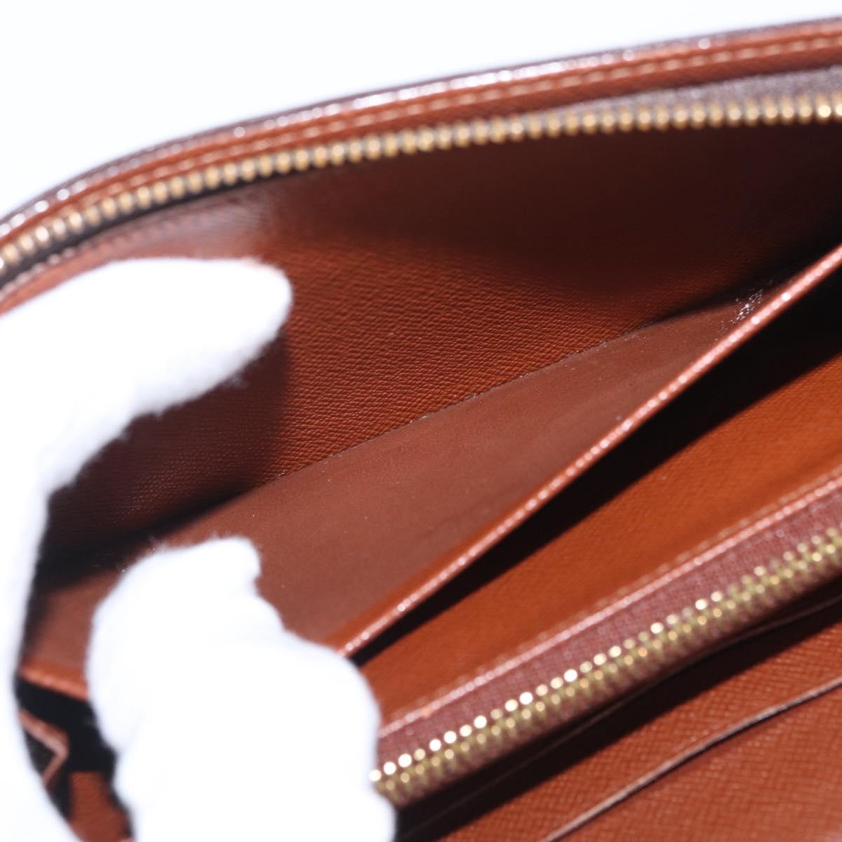 LOUIS VUITTON Monogram Porte Monnaie Zip Long Wallet M61727 LV Auth kk733
