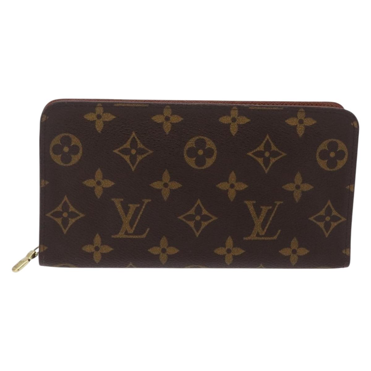 LOUIS VUITTON Monogram Porte Monnaie Zip Long Wallet M61727 LV Auth kk733