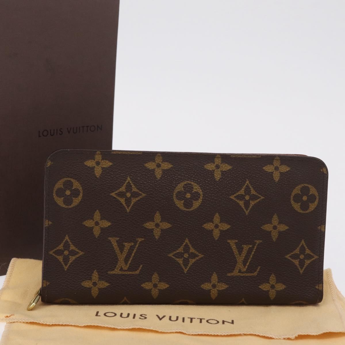 LOUIS VUITTON Monogram Porte Monnaie Zip Long Wallet M61727 LV Auth kk733