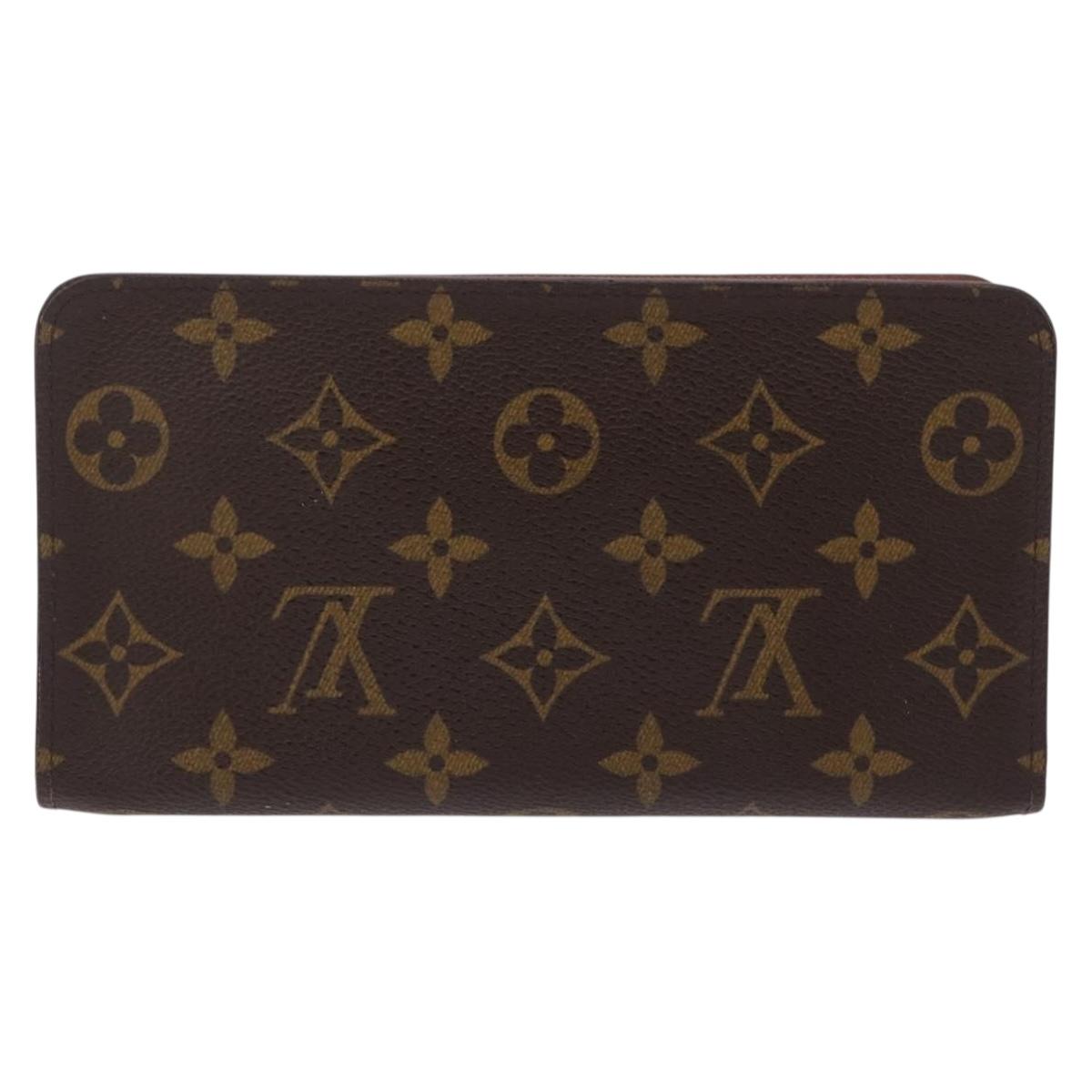 LOUIS VUITTON Monogram Porte Monnaie Zip Long Wallet M61727 LV Auth kk733