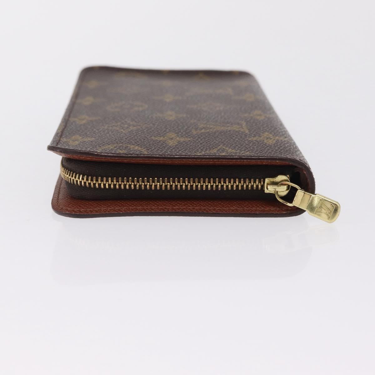 LOUIS VUITTON Monogram Porte Monnaie Zip Long Wallet M61727 LV Auth kk733
