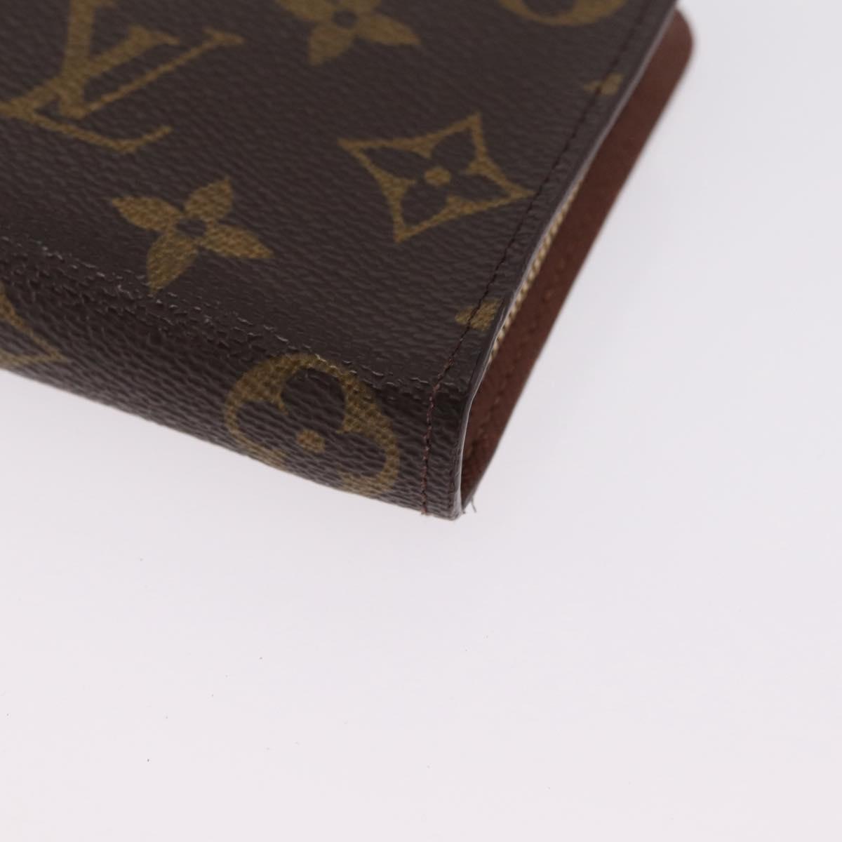 LOUIS VUITTON Monogram Porte Monnaie Zip Long Wallet M61727 LV Auth kk733