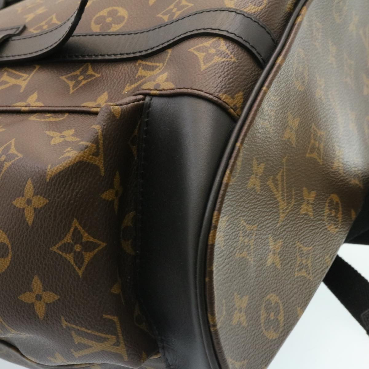 LOUIS VUITTON Monogram Macassar Christopher PM Backpack M43735 LV Auth knn004