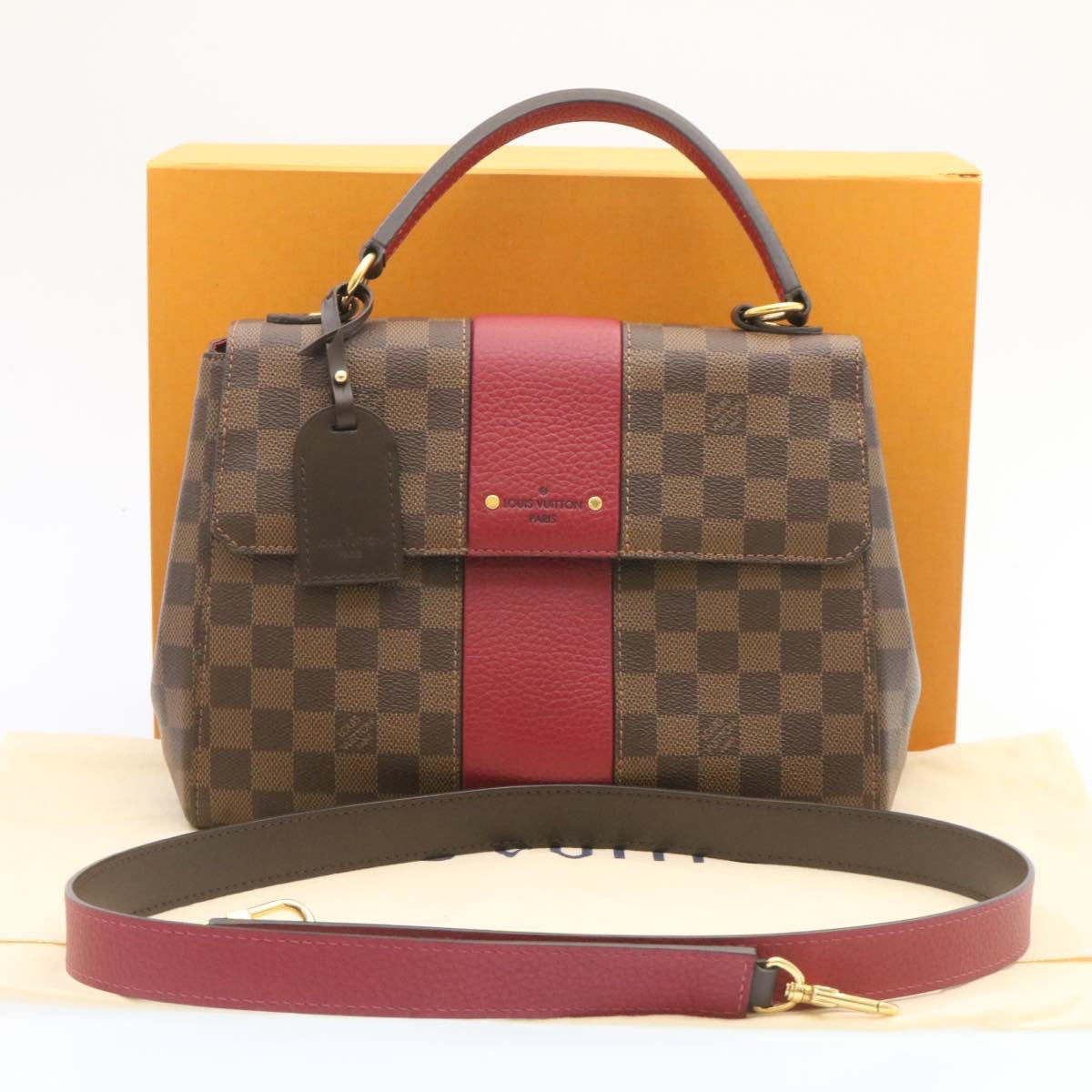 LOUIS VUITTON Damier Ebene Bond Street 2Way Shoulder Hand Bag N64416 Auth knn031