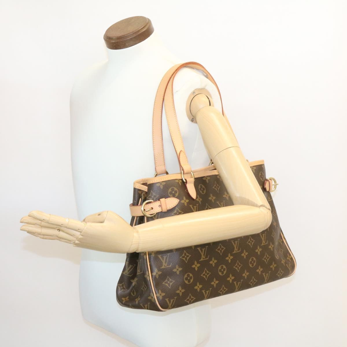 LOUIS VUITTON Monogram Batignolles Horizontal Tote Bag M51154 LV Auth knn035