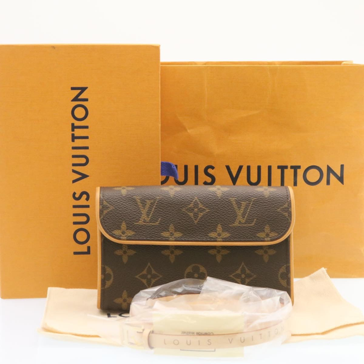 LOUIS VUITTON Monogram Pochette Florentine Waist Pouch M51855 LV Auth knn038