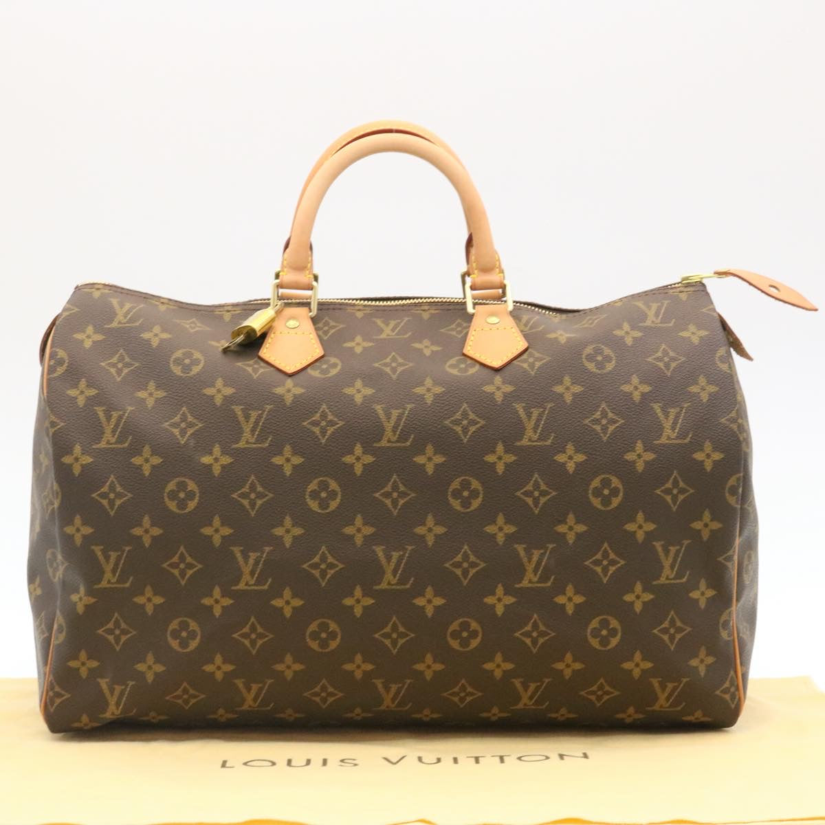 LOUIS VUITTON Monogram Speedy 40 Hand Bag M41522 LV Auth knn054