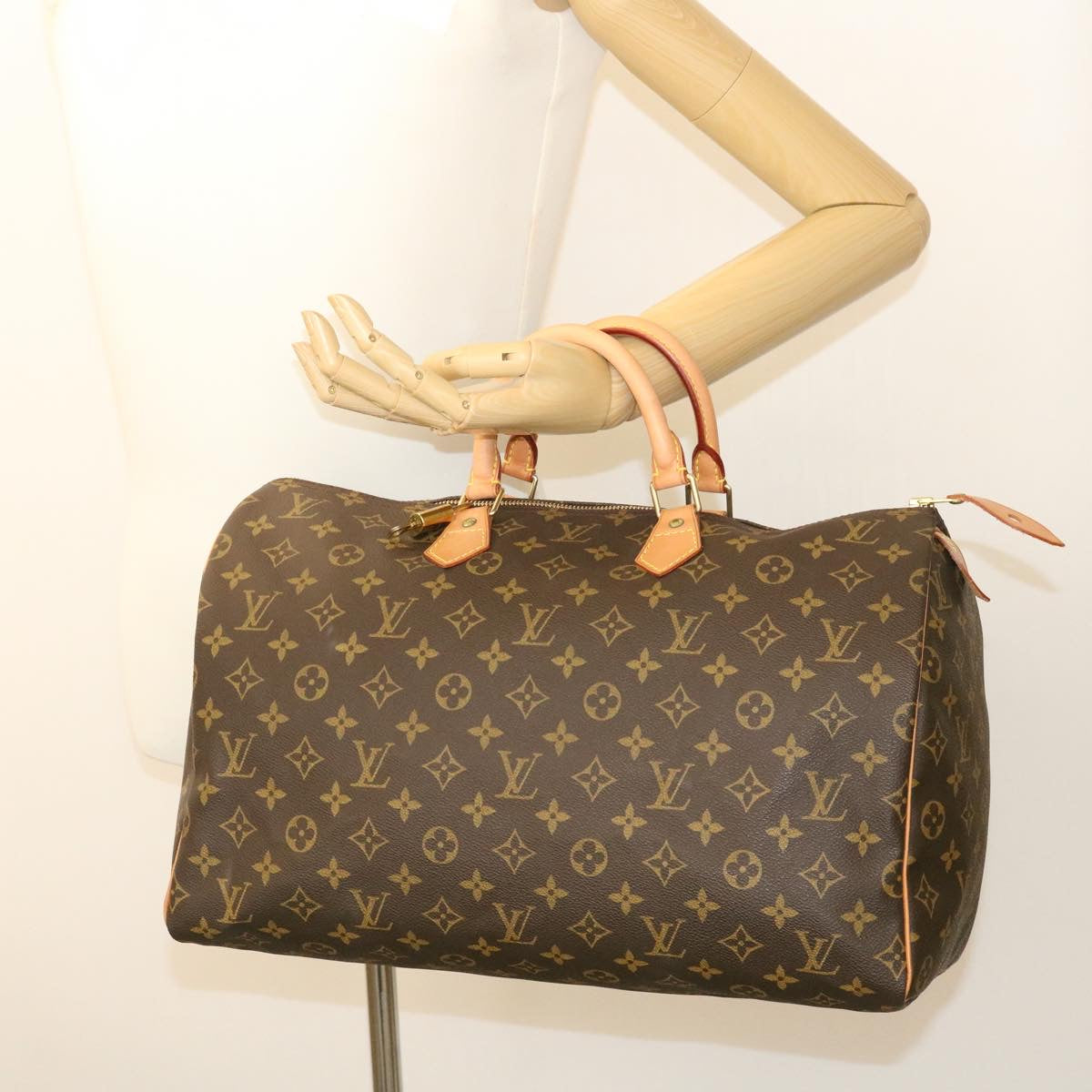 LOUIS VUITTON Monogram Speedy 40 Hand Bag M41522 LV Auth knn054