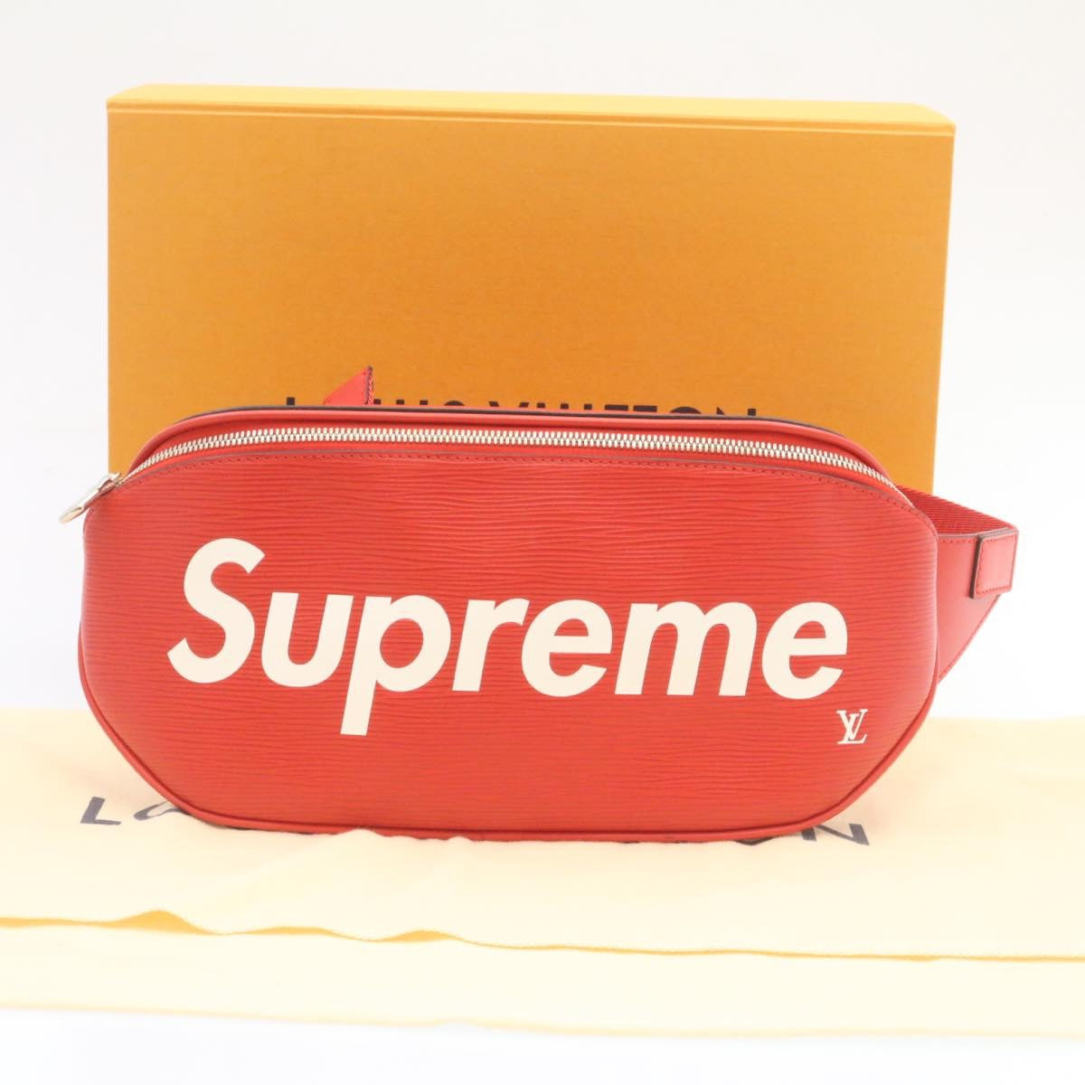 LOUIS VUITTON x Supreme Epi Bum bag Body Bag Red M53418 LV Auth knn057