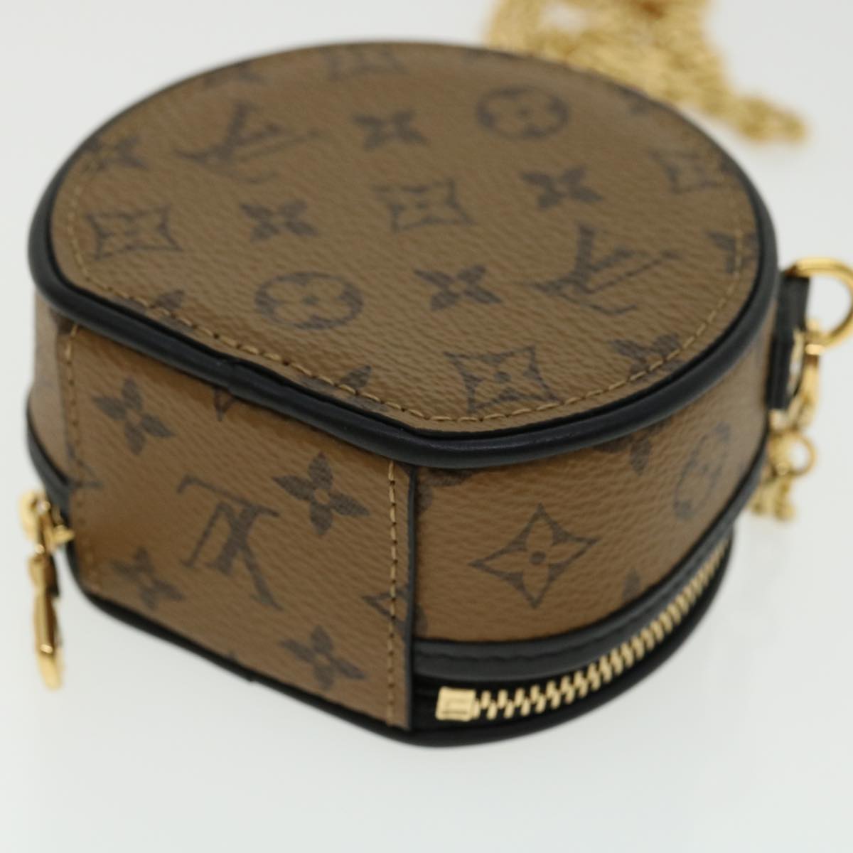 LOUIS VUITTON Monogram Reverse Boite Chapeau Shoulder Bag Brown M68577 LV knn091
