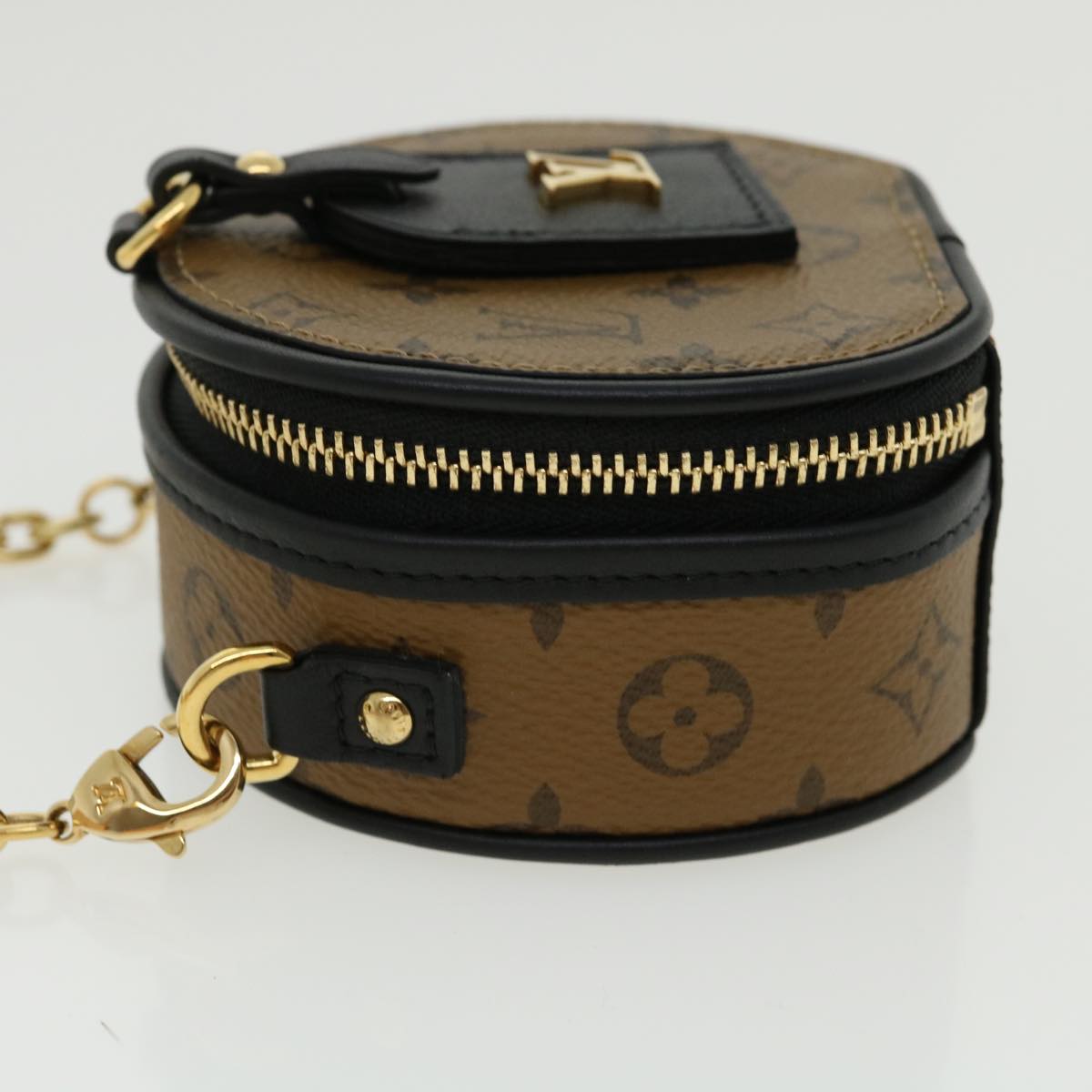 LOUIS VUITTON Monogram Reverse Boite Chapeau Shoulder Bag Brown M68577 LV knn091
