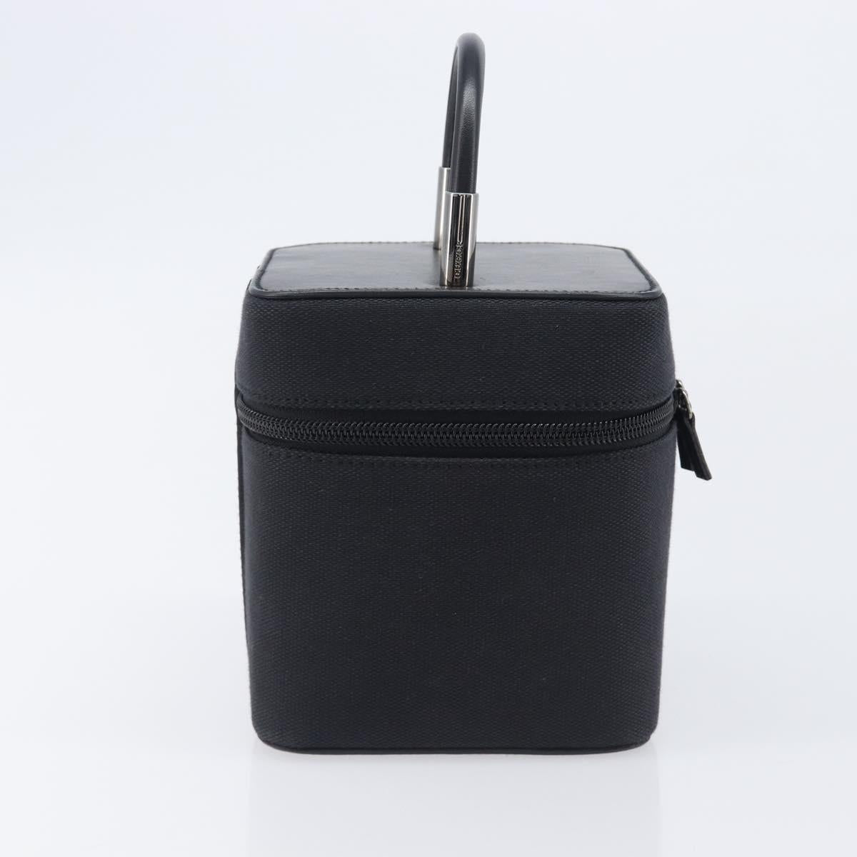 GUCCI Vanity Cosmetic Pouch Canvas Black Silver 039 1052 Auth LN001A