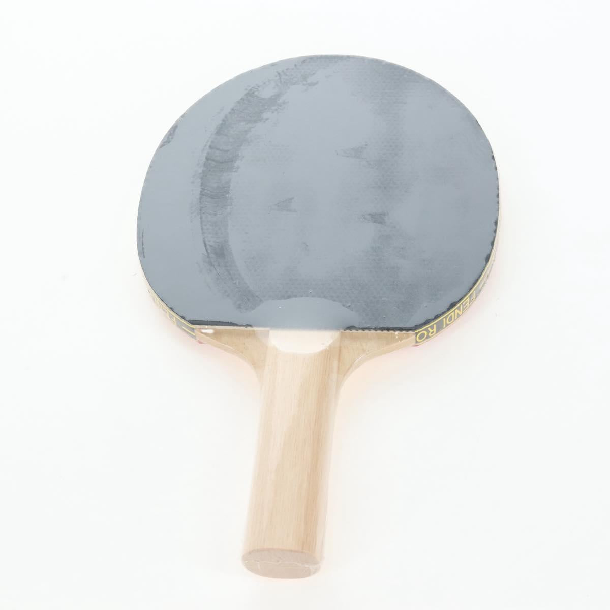 FENDI Zucca Ping Pong Set Racket Case PVC Brown Silver 7AS070 Auth LN003M