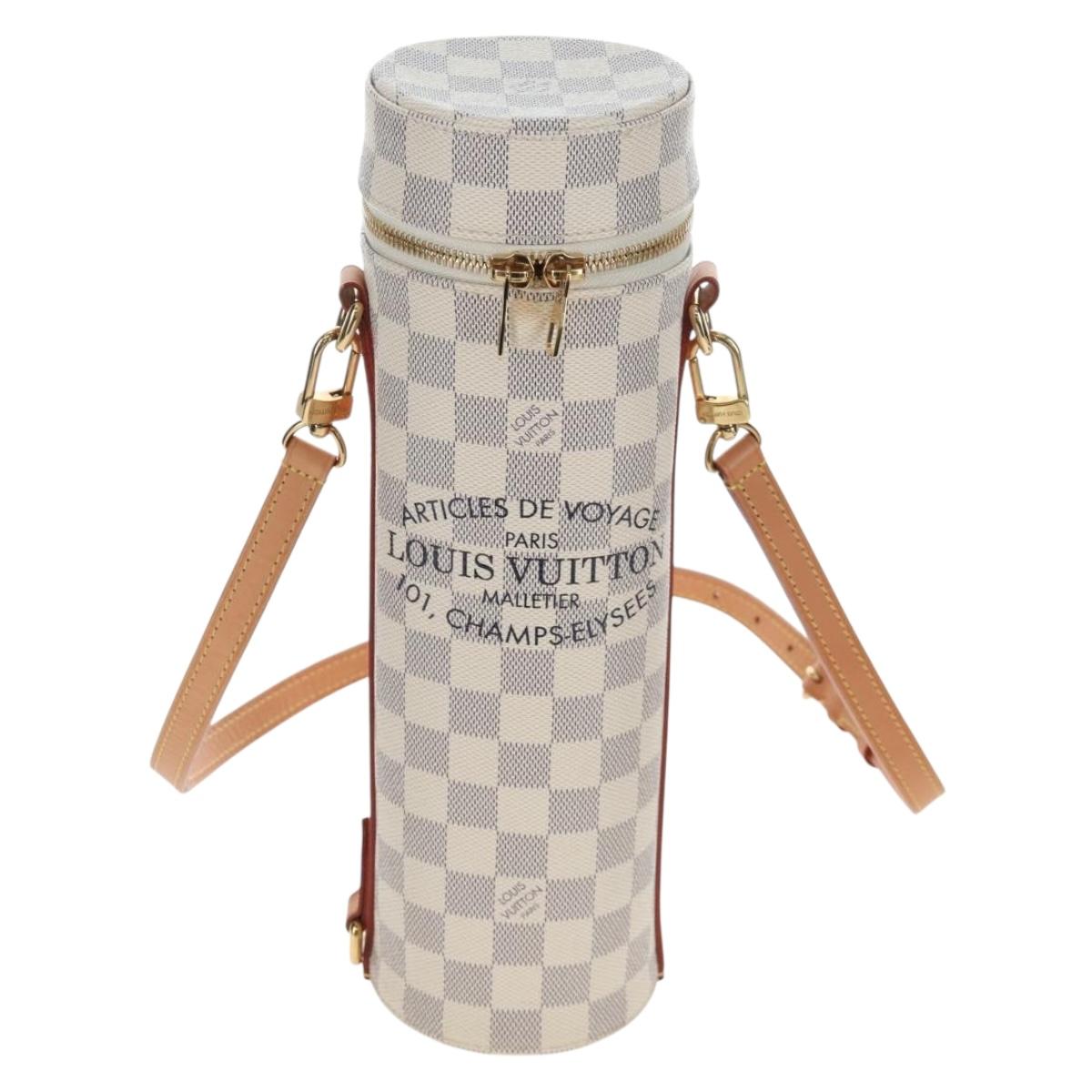 LOUIS VUITTON Damier Azur Bottle Holder Porte Boutille GI0373 LV Auth LN005V