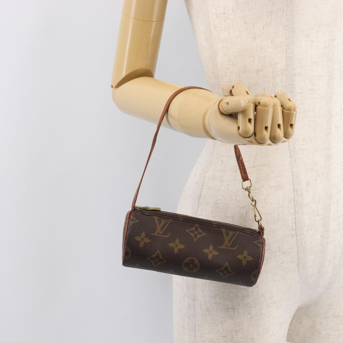 LOUIS VUITTON Monogram Papillon Pouch LV Auth LN007