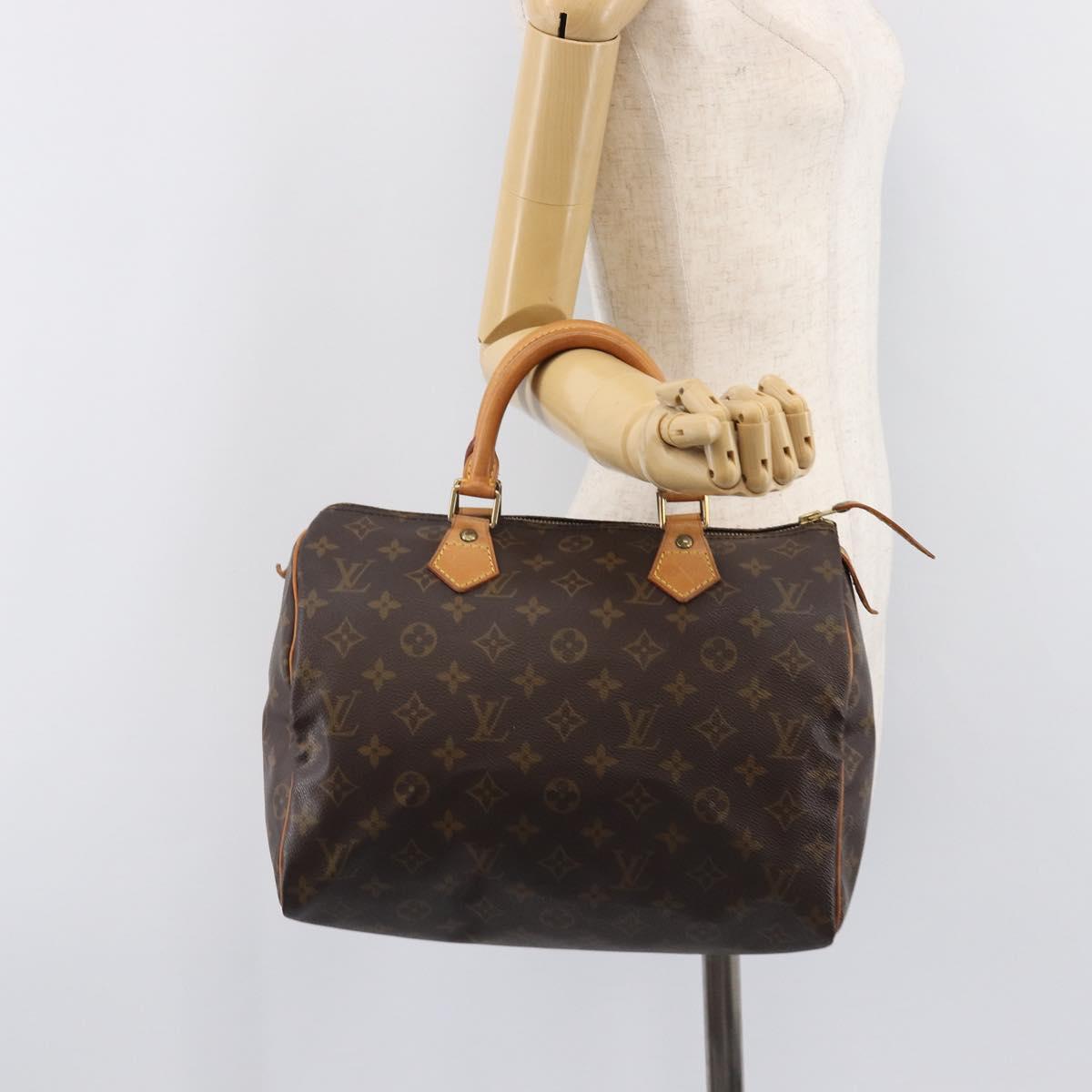 LOUIS VUITTON Monogram Speedy 30 Hand Bag M41526 LV Auth LN012V
