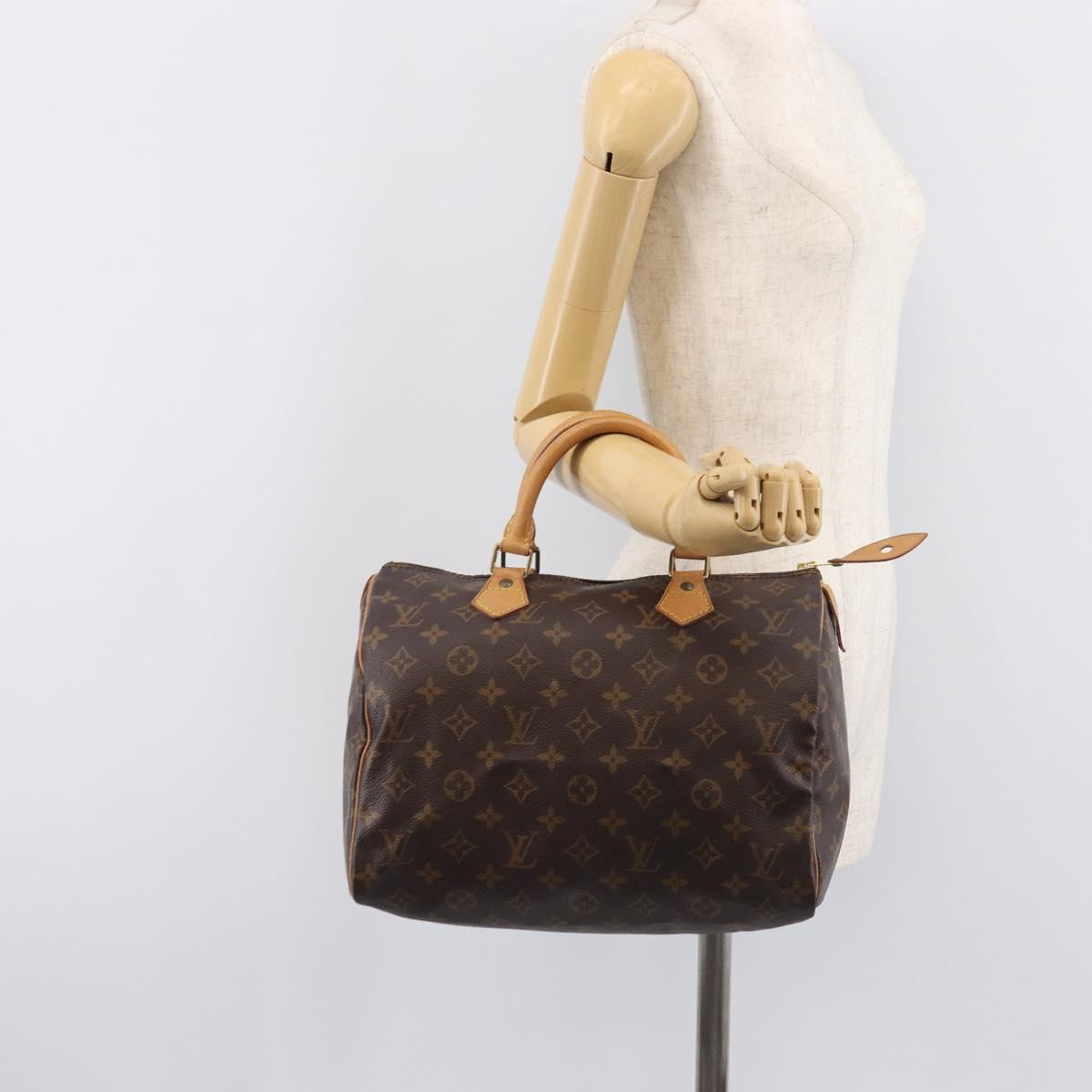 LOUIS VUITTON Monogram Speedy 30 Hand Bag M41526 LV Auth LN013V