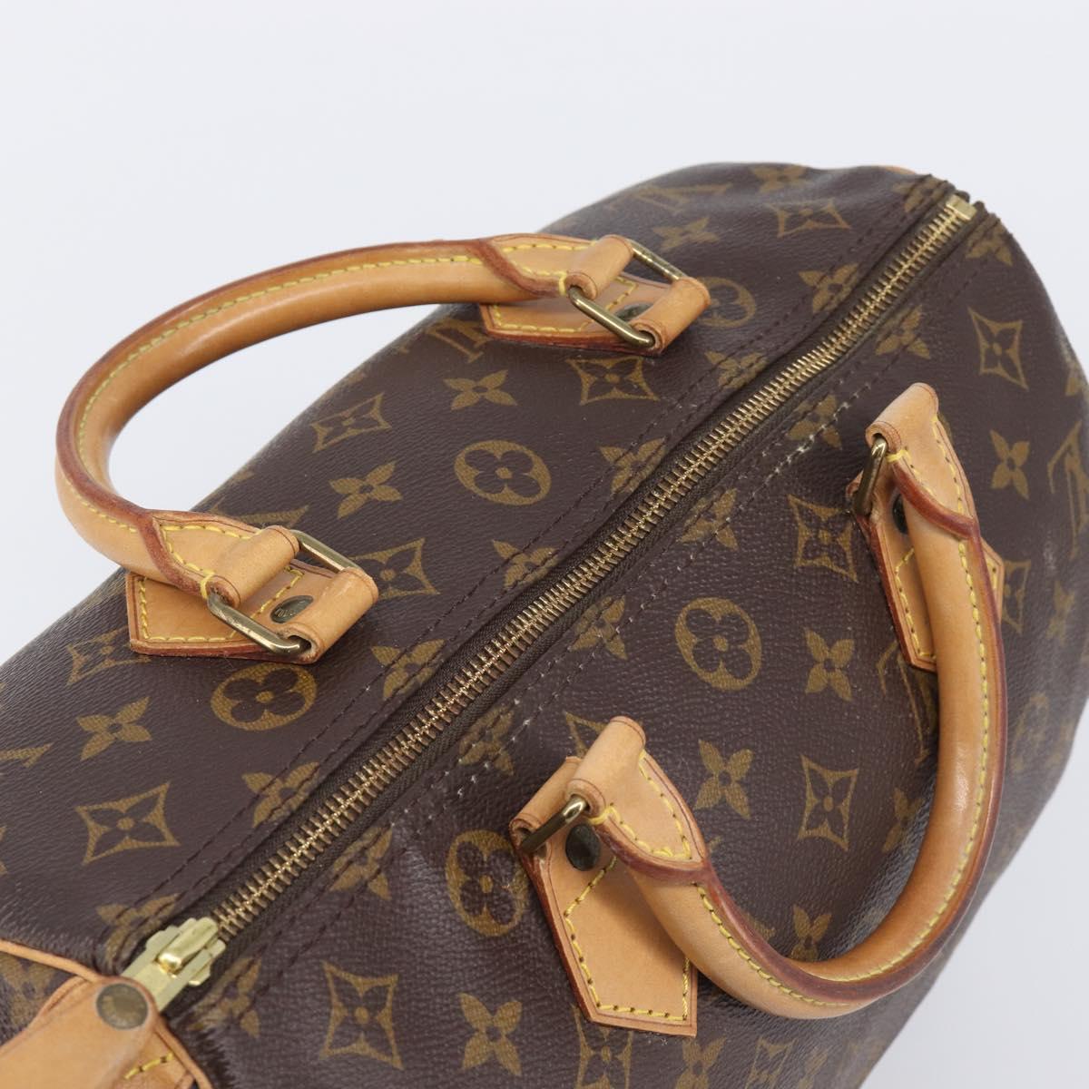 LOUIS VUITTON Monogram Speedy 30 Hand Bag M41526 LV Auth LN013V
