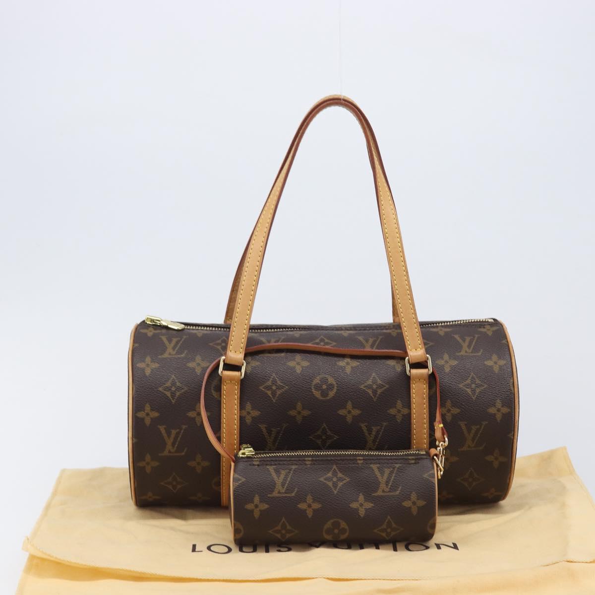 LOUIS VUITTON Monogram Papillon 30 Hand Bag M51385 LV Auth LN017V