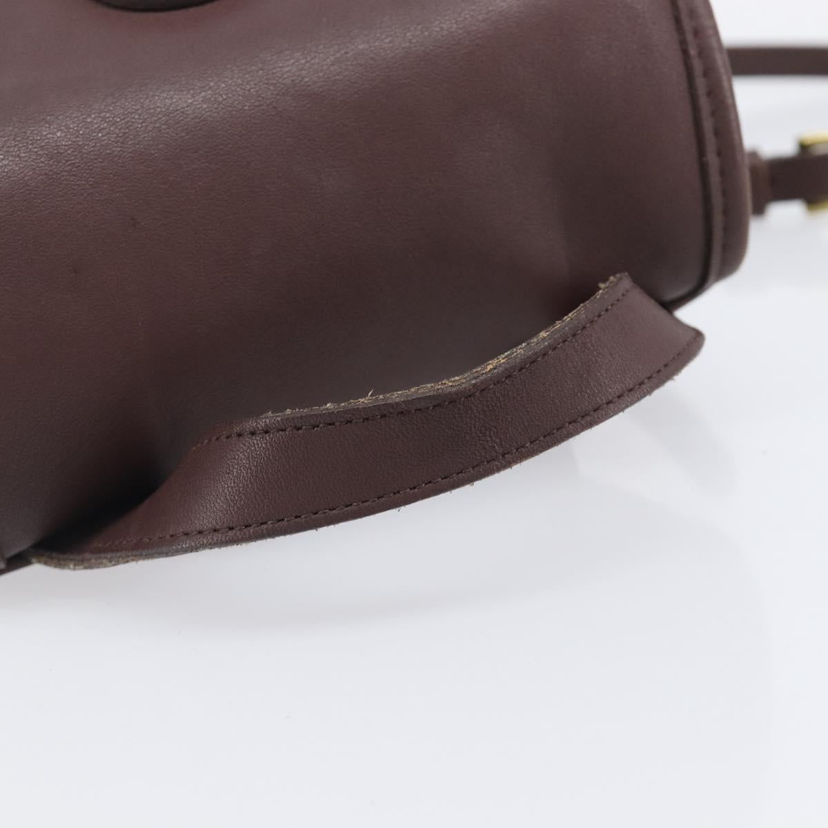 Coach Backpack Leather Brown Gold Tone Auth LN022