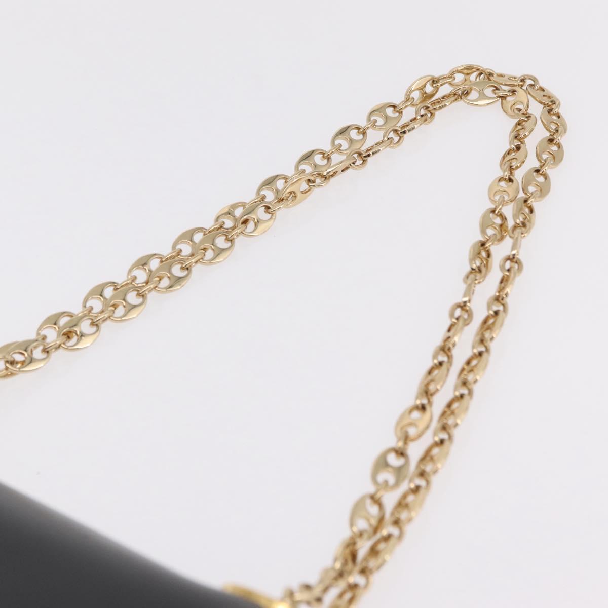 GUCCI Chain Shoulder Bag Leather Black Gold Tone 576421 Auth LN033V