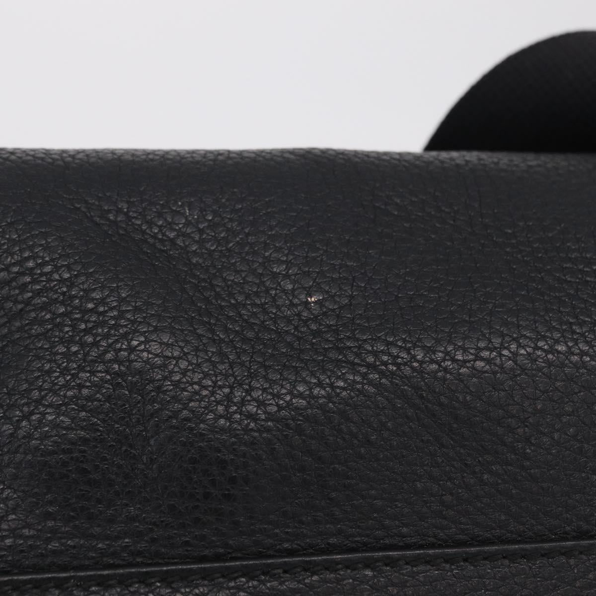 GUCCI Web Sherry Line Shoulder Bag Leather Black 281421 Auth LN034