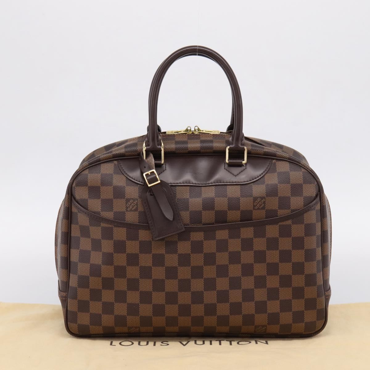LOUIS VUITTON Damier Ebene Deauville Hand Bag SPO N47272 LV Auth LN036V