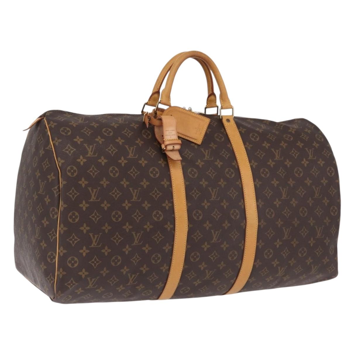 LOUIS VUITTON Monogram Keepall 60 Boston Bag M41422 LV Auth LN037A