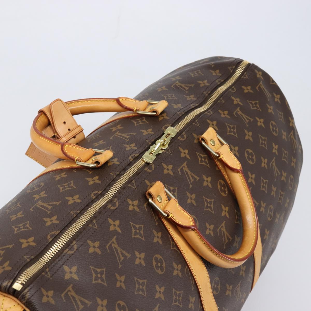 LOUIS VUITTON Monogram Keepall 55 Boston Bag M41424 LV Auth LN039V