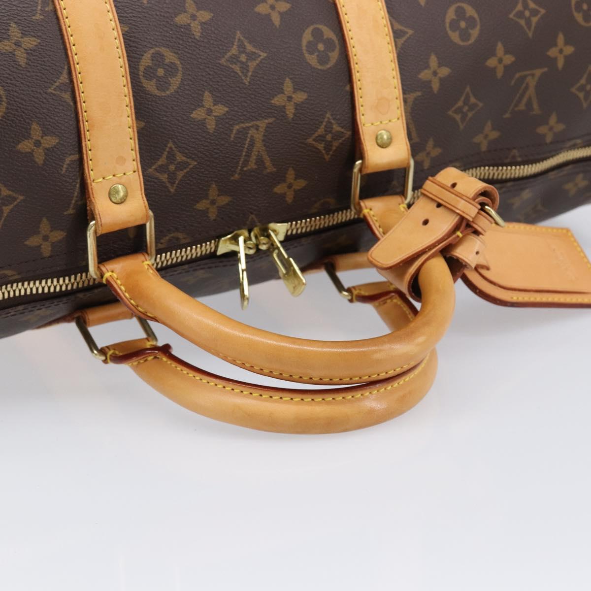 LOUIS VUITTON Monogram Keepall 55 Boston Bag M41424 LV Auth LN039V