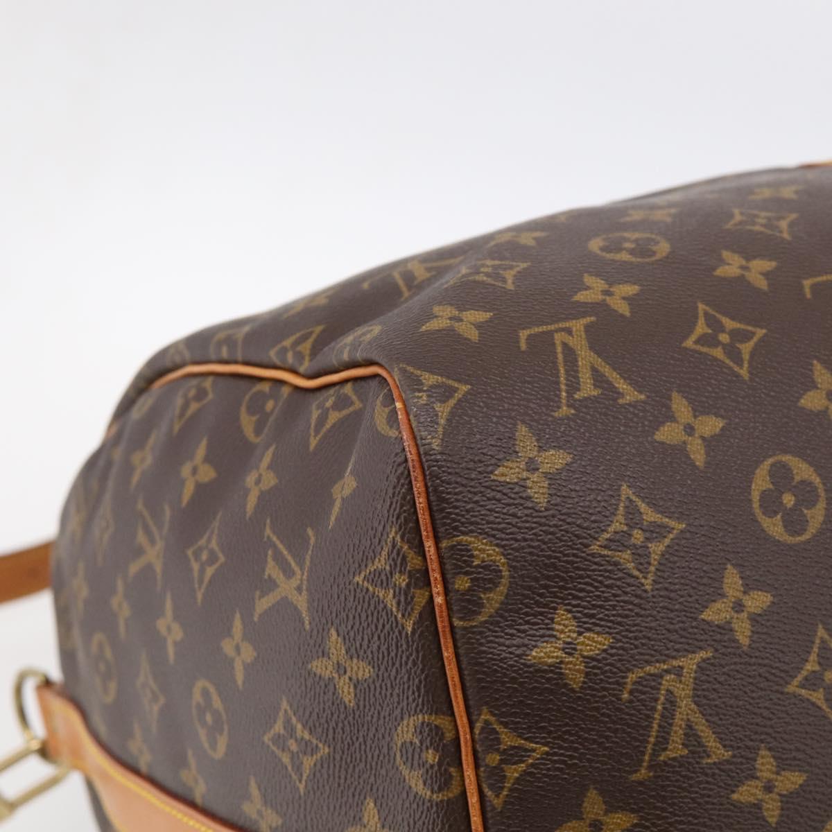 LOUIS VUITTON Monogram Keepall Bandouliere 55 Boston Bag M41414 LV Auth LN041V