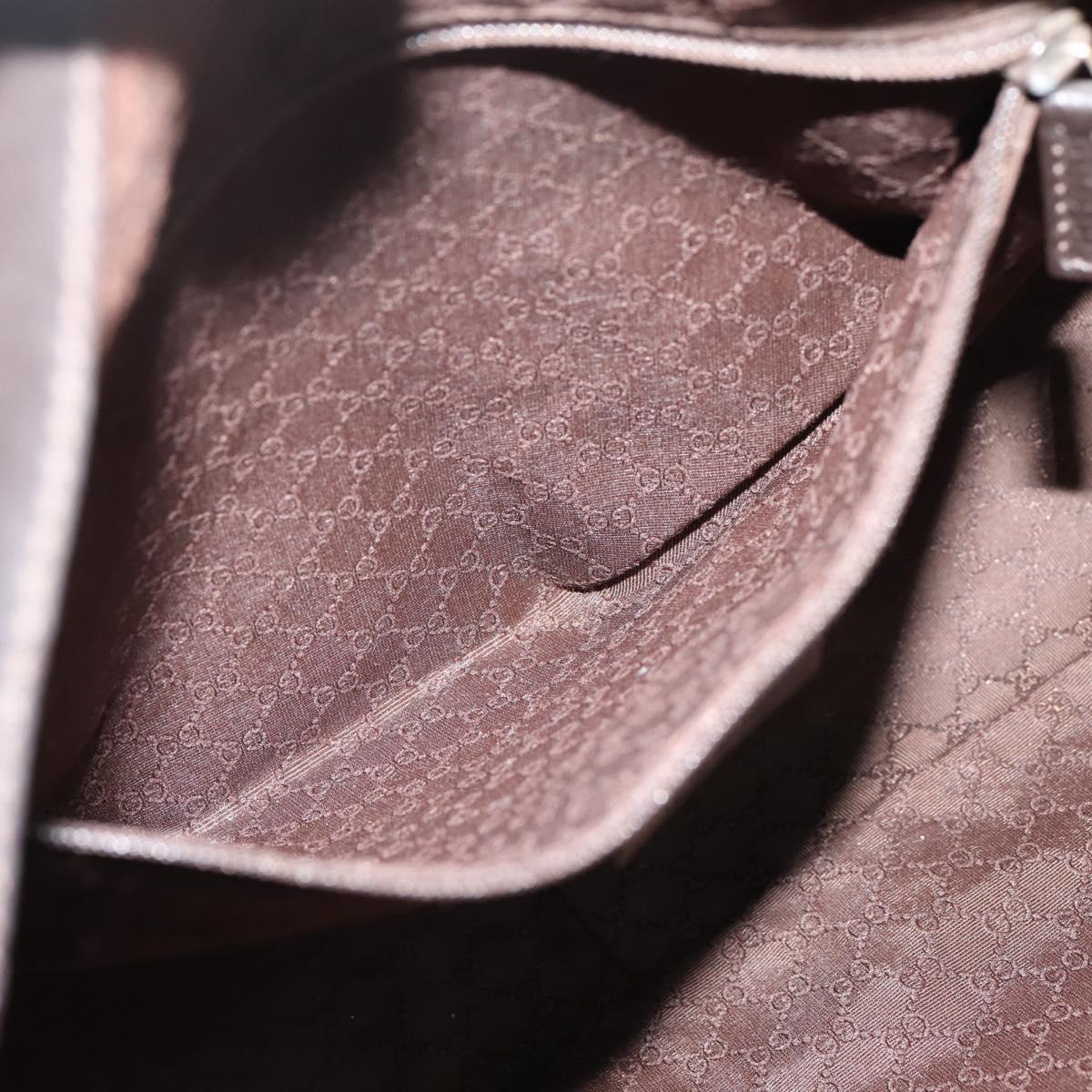 GUCCI Bamboo Web Sherry Line Shoulder Bag Canvas 2way Beige 001 4095 Auth LN044