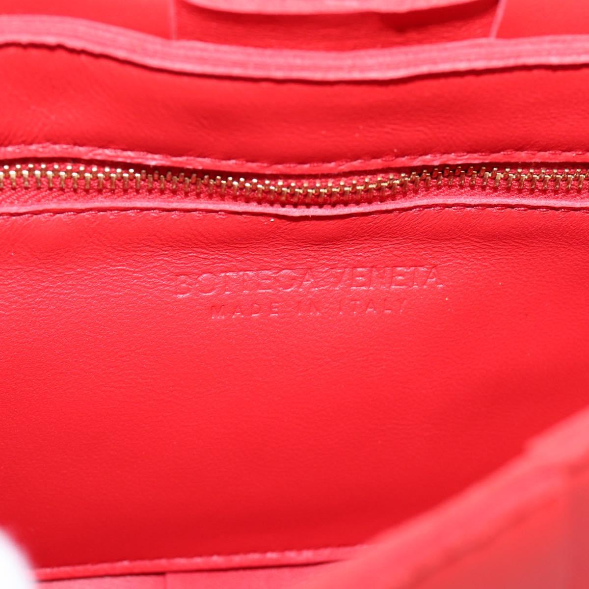 Bottega Veneta MAXI INTRECCIATO Cassette Shoulder Bag Leather Red Auth LN047V